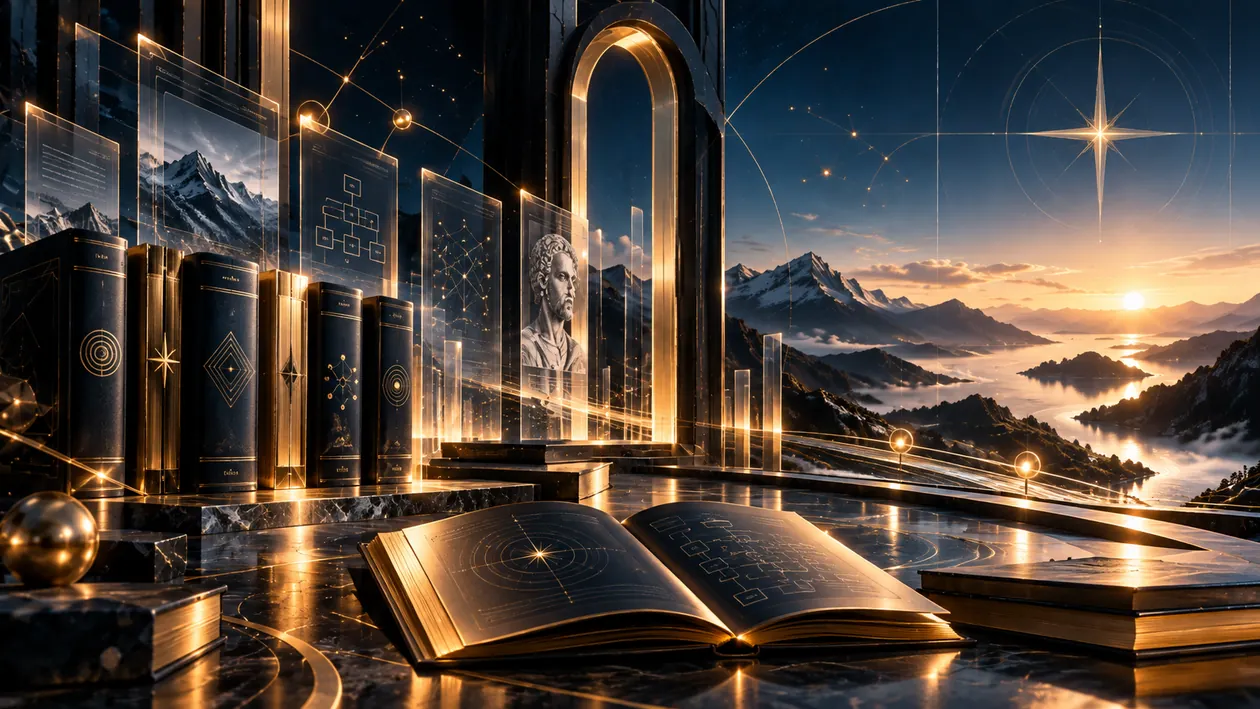 Books and open schematics symbolize the practical governance learning path.